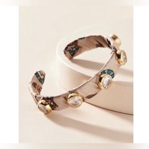 NWOT Anthropologie Satin Cuff Studded Bracelet
